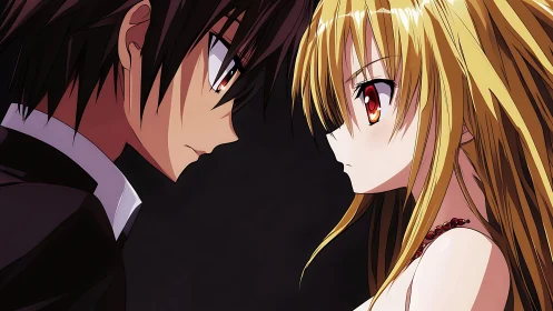 Locked Gaze Standoff Between Dark Hero and Golden Rebel.