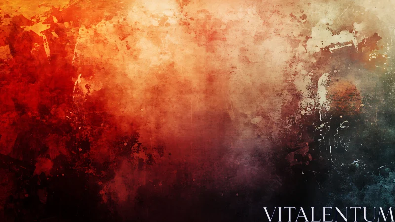 Textured gradient abstraction with red to dark tones transition.