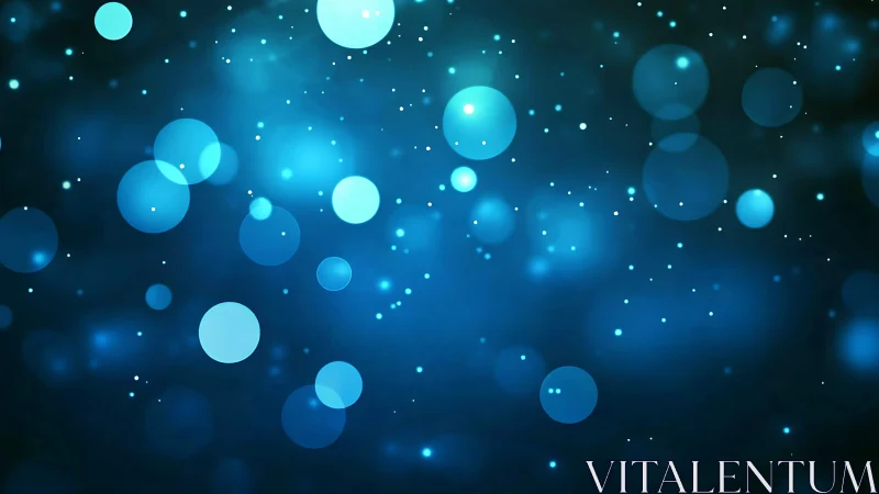 Midnight aqua orbs drifting through a dreamy digital sea.