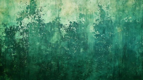 Textured green abstract background with layered paint surface.