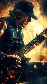 Guitar hero ignites a molten storm of stage-scorching fire.