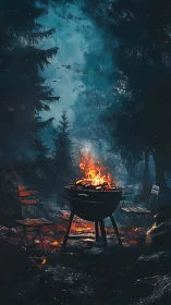 Campfire Stories in the Quiet Forest.
