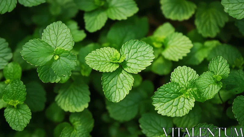 Mint leaf chorus under soft garden light, humming green magic.