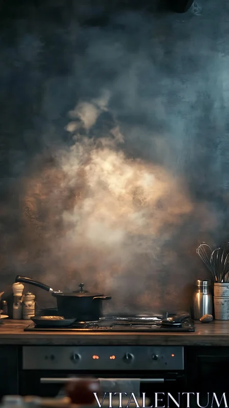 Midnight stew sends a swirling aurora of steam skyward