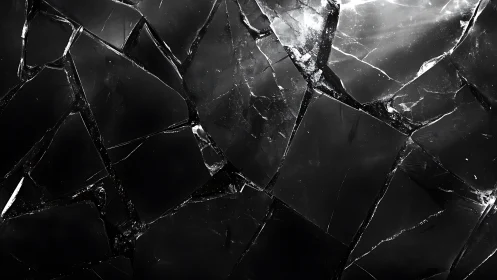 Midnight fractures quietly cartograph a broken glass cosmos