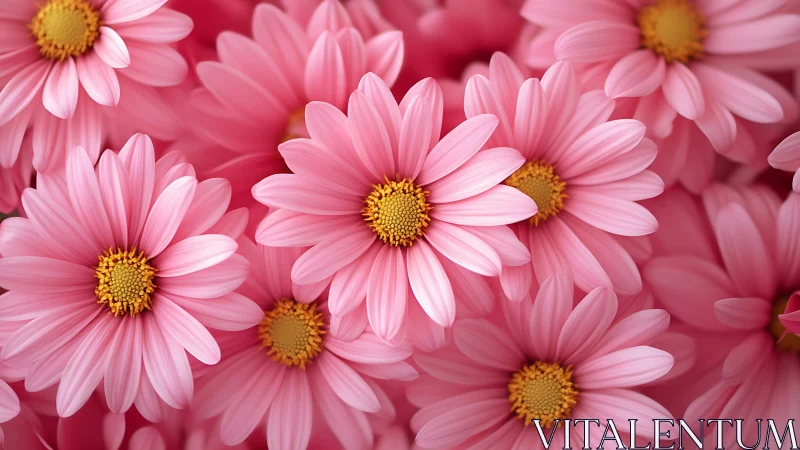 Pink Daisy Composite: Radial Symmetry and Layered Depth.