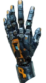 Cybernetic prosthetic hand with segmented alloy plating