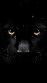 Black Panther's Piercing Golden Gaze.