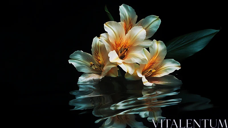 Luminous Lilies Dancing Above Water