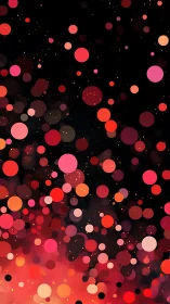 Soft glowing circles drifting through a cozy night sky.