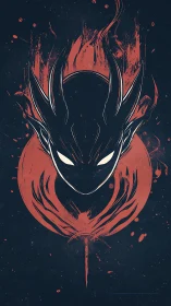 Infernal horned entity framed by fiery circular sigil.