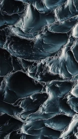 Midnight tide patterns swirling into sculpted velvet waves.