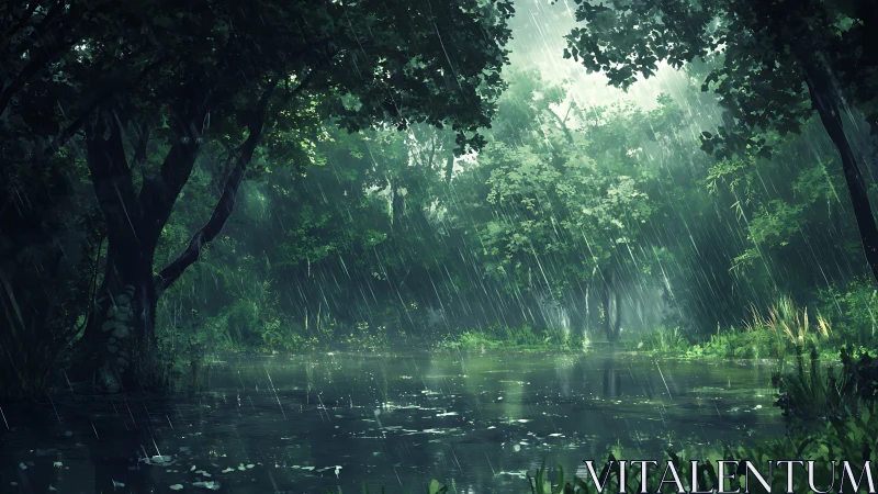 Rainy Forest Haven Where Nature Whispers Peace