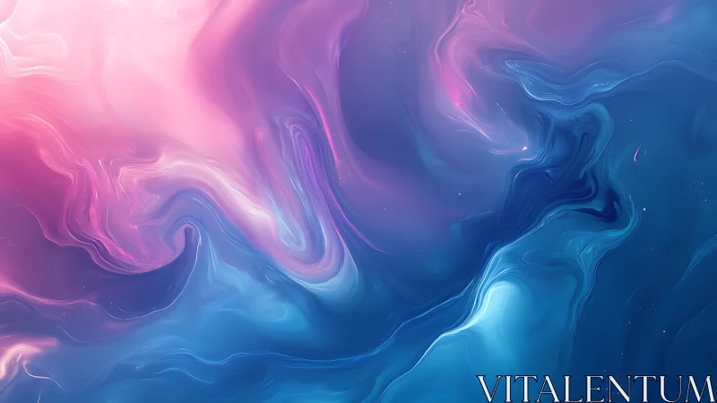 Gradient fluid abstraction in pink, violet, and blue tones.