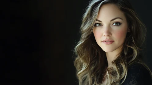 Portrait shows centered subject with controlled soft lighting