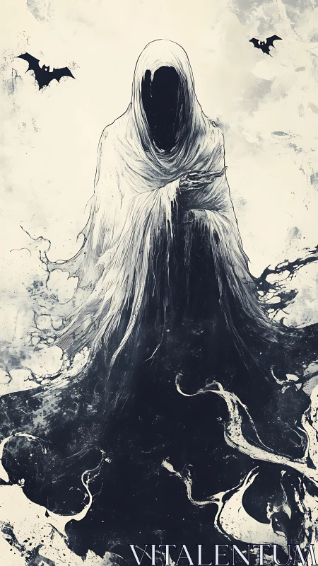 Shrouded void king rising from an inky, haunted horizon.