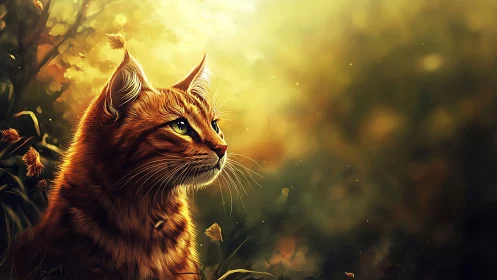 Golden Hour Lynx Portrait with Luminescent Atmospheric Rendering