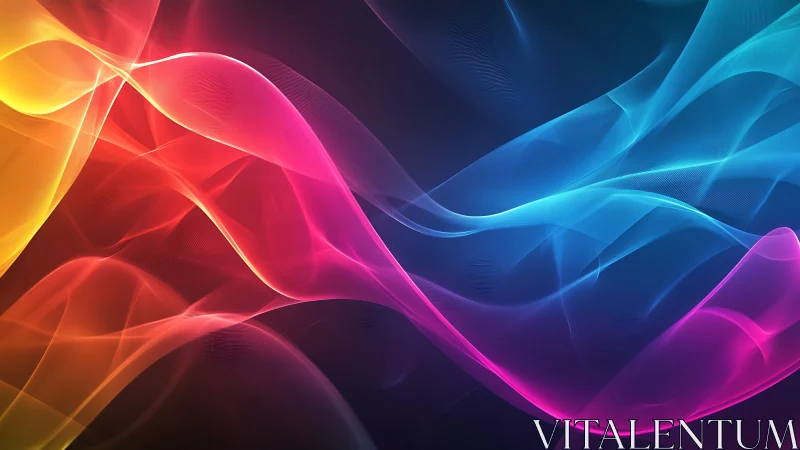 Chromatic energy waves in flowing multicolor gradients.