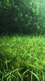 Sunlit green meadow inviting quiet moments of calm.