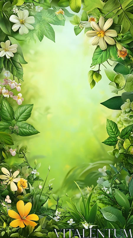 Blooming Gardens Frame a Luminous Green Paradise