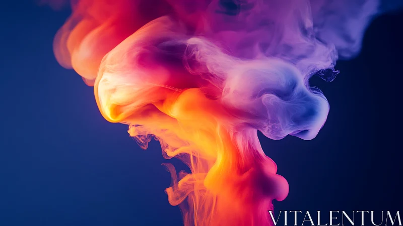 Colored smoke plumes form dense abstract shapes in midair
