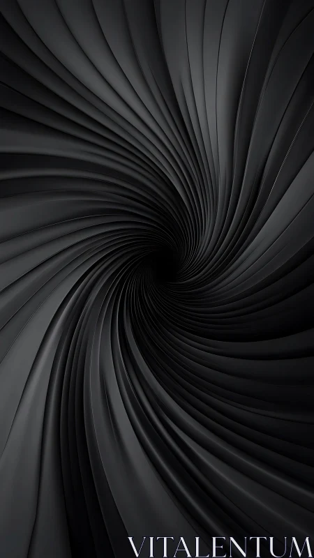 Velvet vortex of shadowed waves in endless descent.