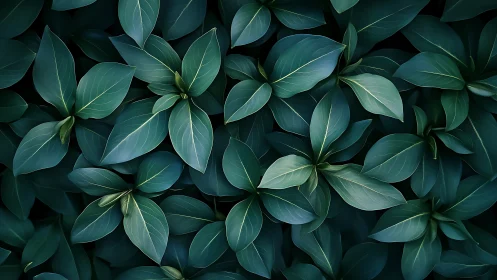 Gentle deep green leaves create a soothing, peaceful rhythm