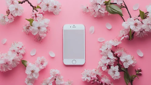 Blossoming tech: where spring blooms around digital innovation.