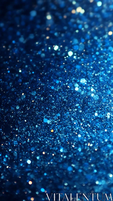 Midnight blue glitter field sparkling with gentle light.