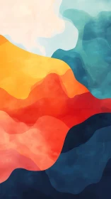 Gentle waves of sunrise color drifting through quiet seas.