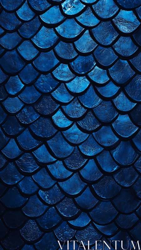 Iridescent blue scales shimmer in overlapping rows.