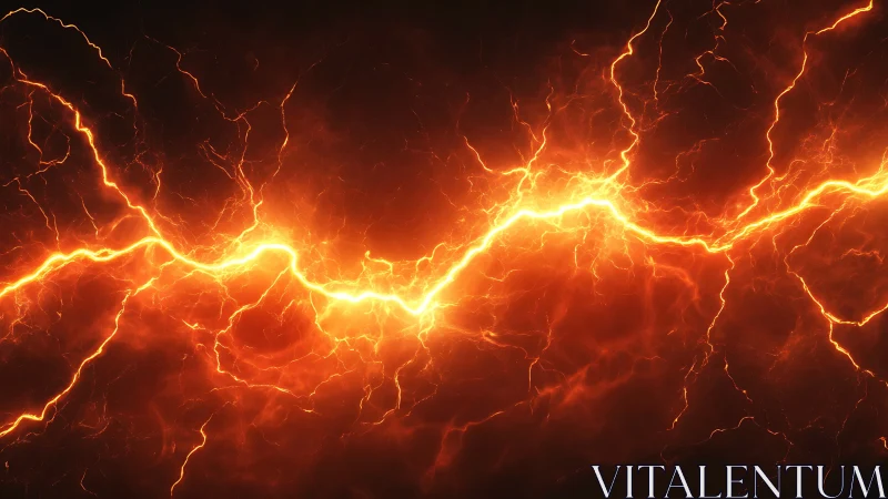 Electrical Plasma Storm: Luminous Lightning Network.