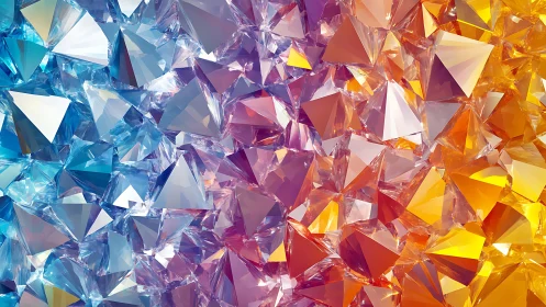 Prismatic shards collide where polar skies melt into fire