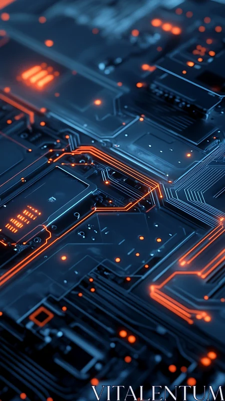 Neon circuits weave a glowing freeway through midnight silicon