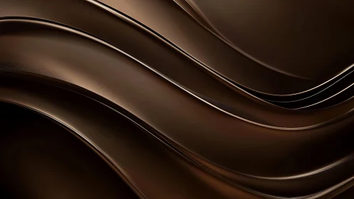 Elegant flowing abstract waves in rich brown gradient style.