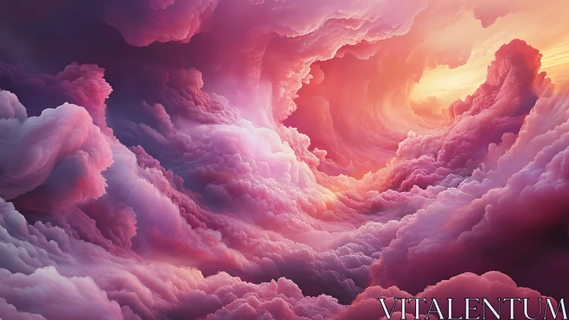 Luminous nebula cloud vortex with cinematic volumetric light.