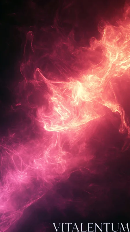Volumetric pink plasma filaments with high-density luminous core