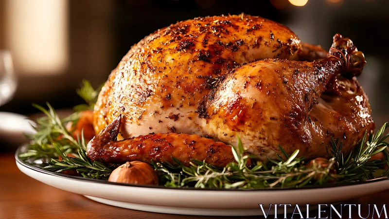 Golden-Roasted Bird Crowned in Herbs and Spice