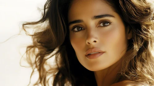 Close-up digital portrait shows detailed female face rendering