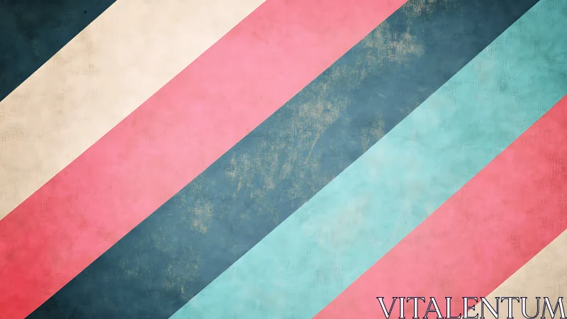 Diagonal pastel stripes with worn vintage texture background.