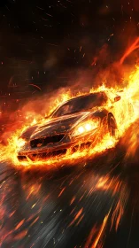 Velocity Ignites: Where Asphalt Meets Inferno in Motion