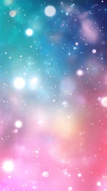 Soft-focus pastel nebula field with layered bokeh starpoints