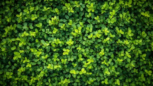 Dense green foliage fills frame in evenly lit overhead view