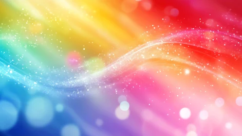 Chromatic lightwave continuum with particulate bokeh diffusion.