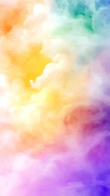 Iridescent cloud gradient backdrop with diffuse color fields.