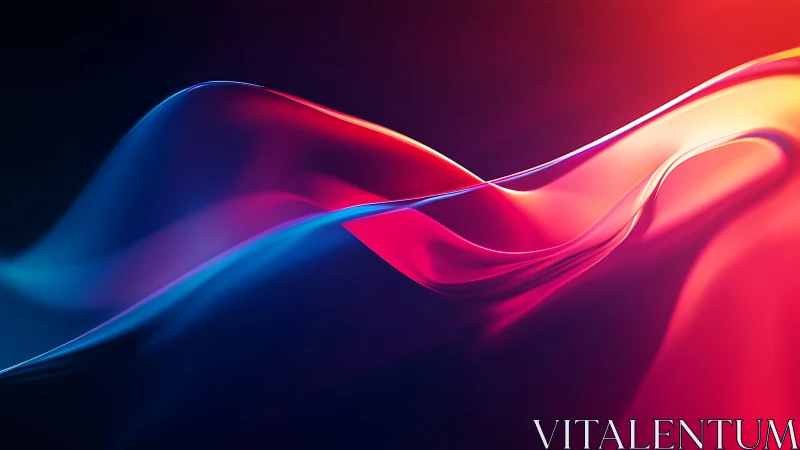 Luminous color waves in fluid neon gradient motion art.