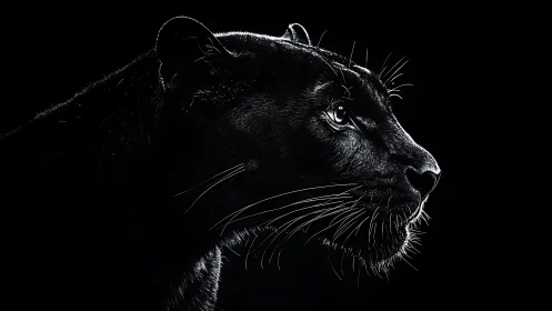 Leopard Portrait in High Contrast Black and White