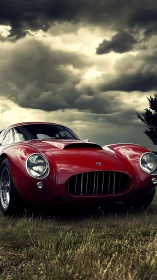 Storm-chasing scarlet classic prowls the brooding horizon.