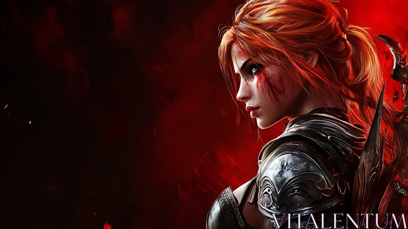 Battle-worn warrior portrait emphasizes specular armor rendering