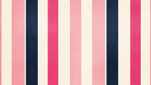 Candy-parade vertical stripes in navy, blush, and cream.